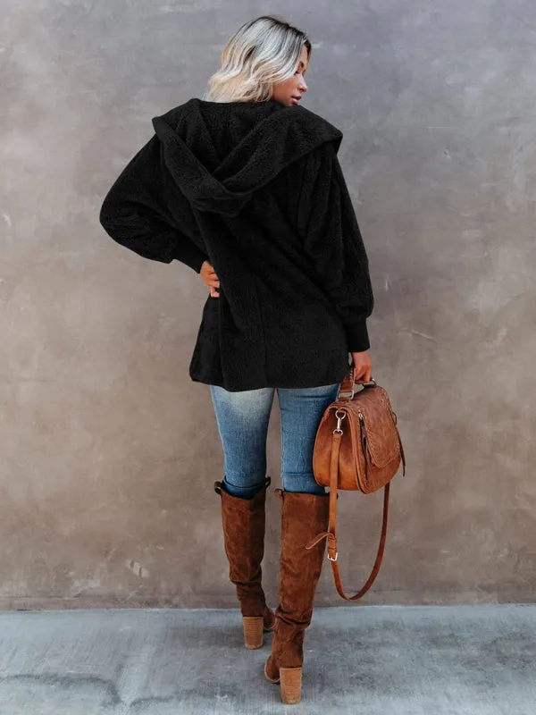 Plush Sherpa Hoodie - Oversized Jacket