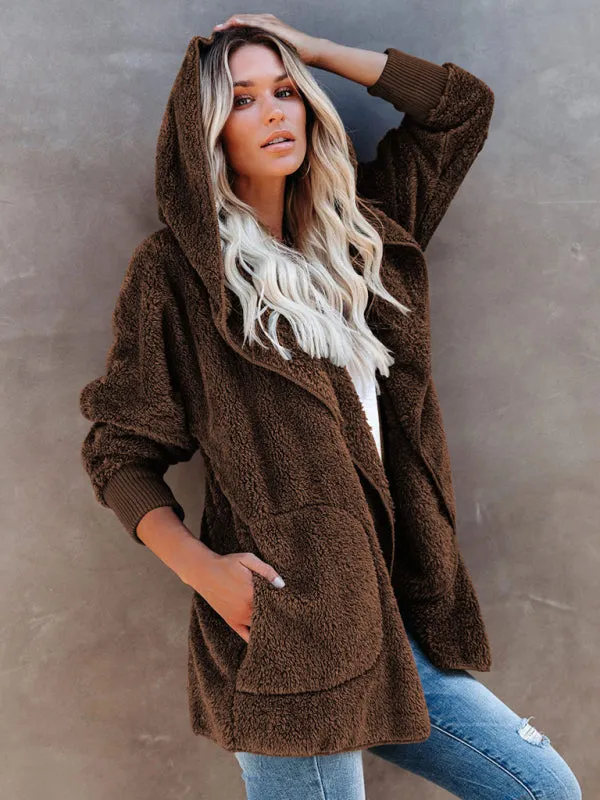 Plush Sherpa Hoodie - Oversized Jacket