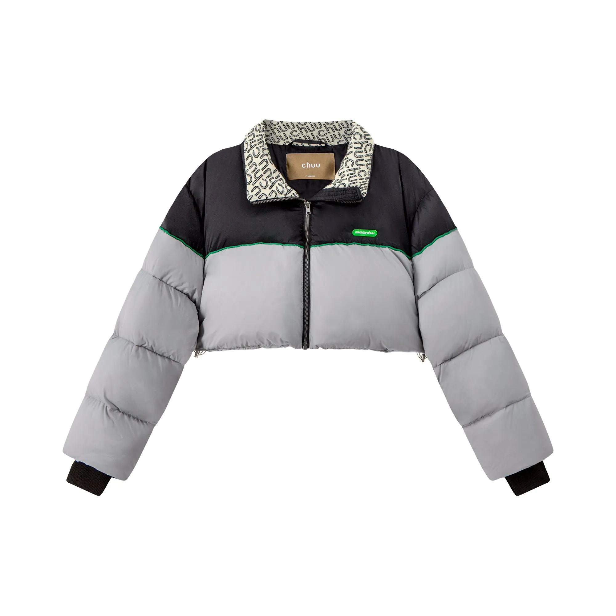 Pop Of Color Crop Padded Jacket