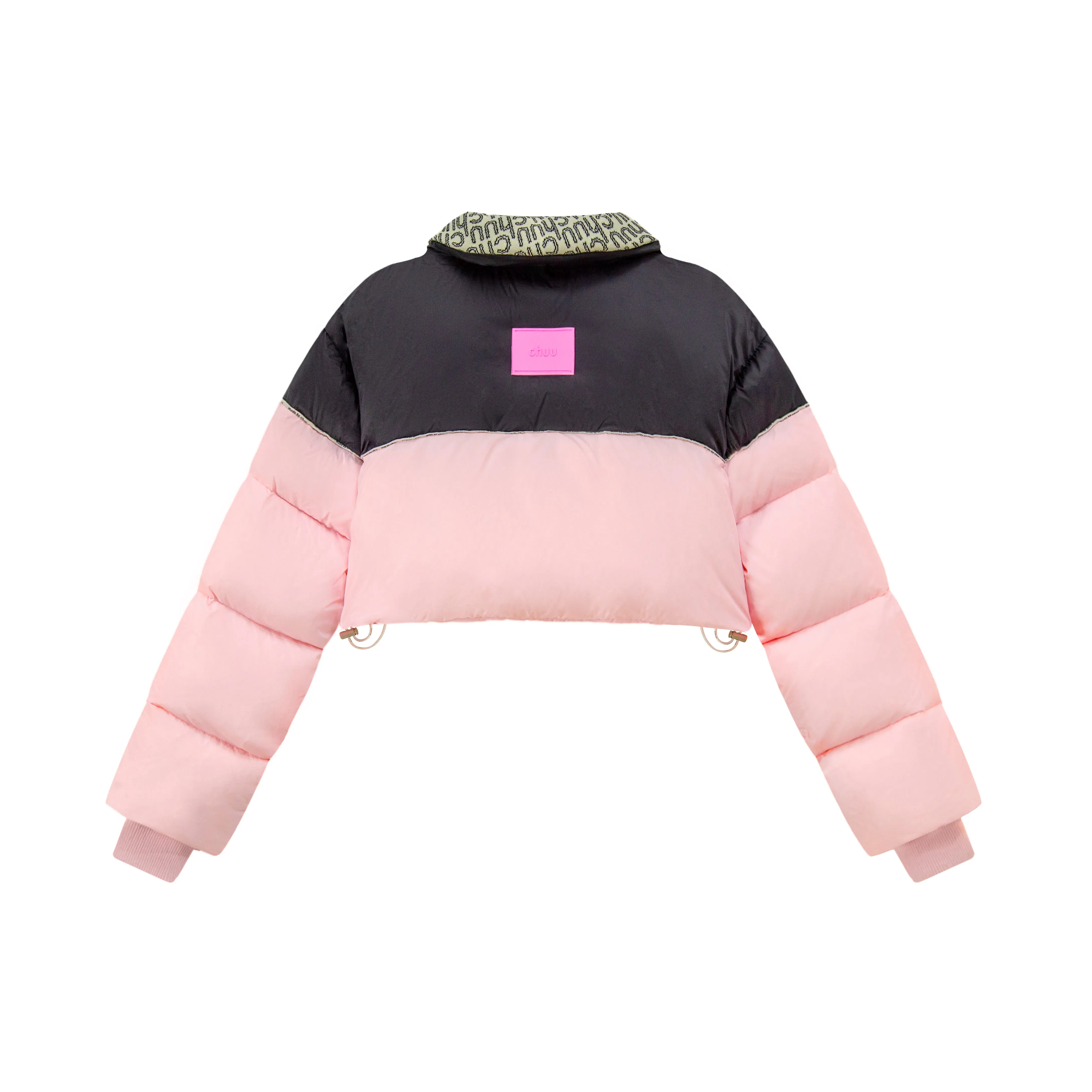 Pop Of Color Crop Padded Jacket