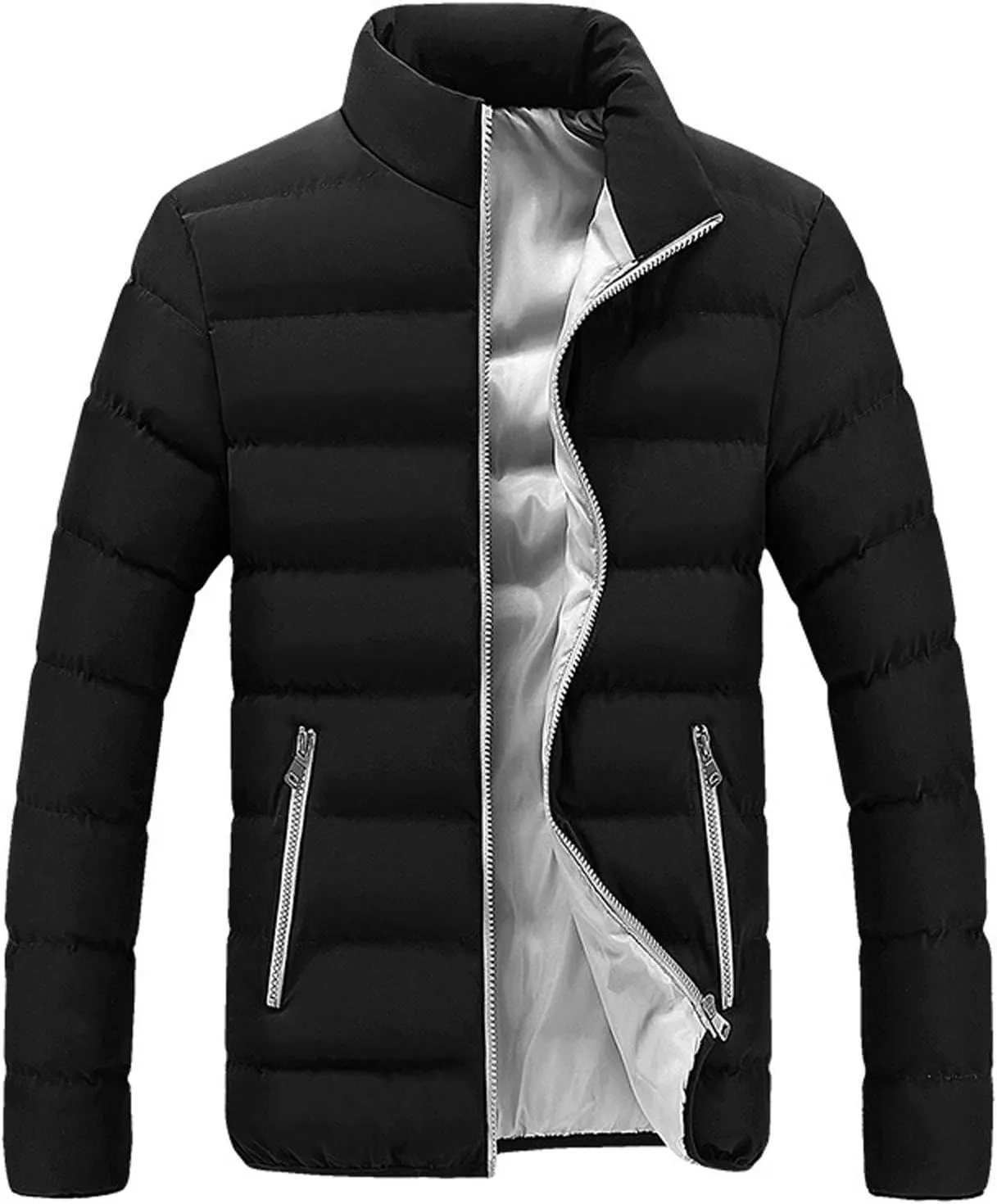 Puffer Jackets Mens Winter Warm Coats Down Quilted Jacket Thick Bubble Overcoats Outdoor Coat Zip Up Jackets