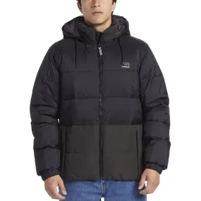 Quiksilver Mens Wolfs Shoulder Hooded Padded Jacket - Black