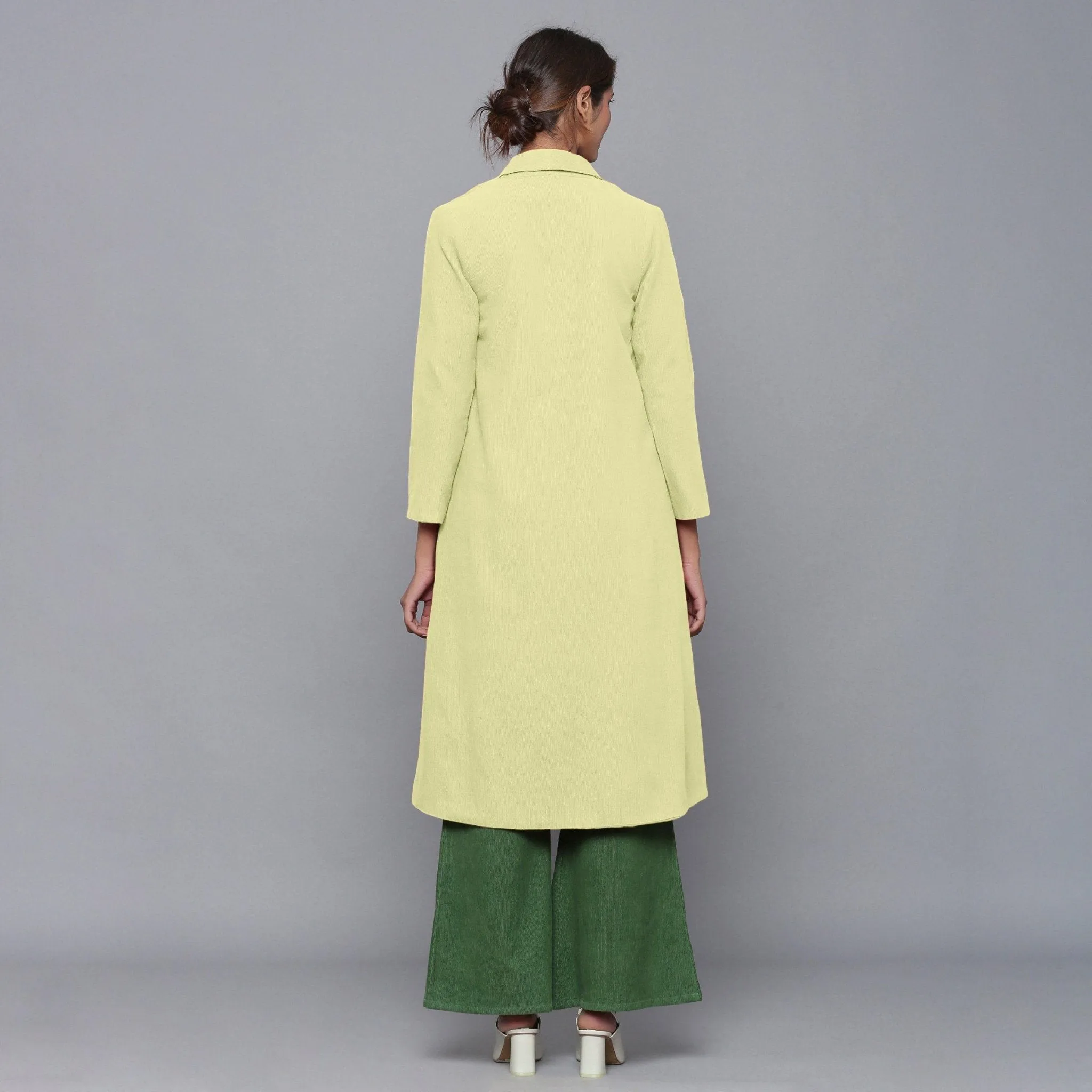 Reversible Warm Cotton Corduroy Convertible Jacket Dress