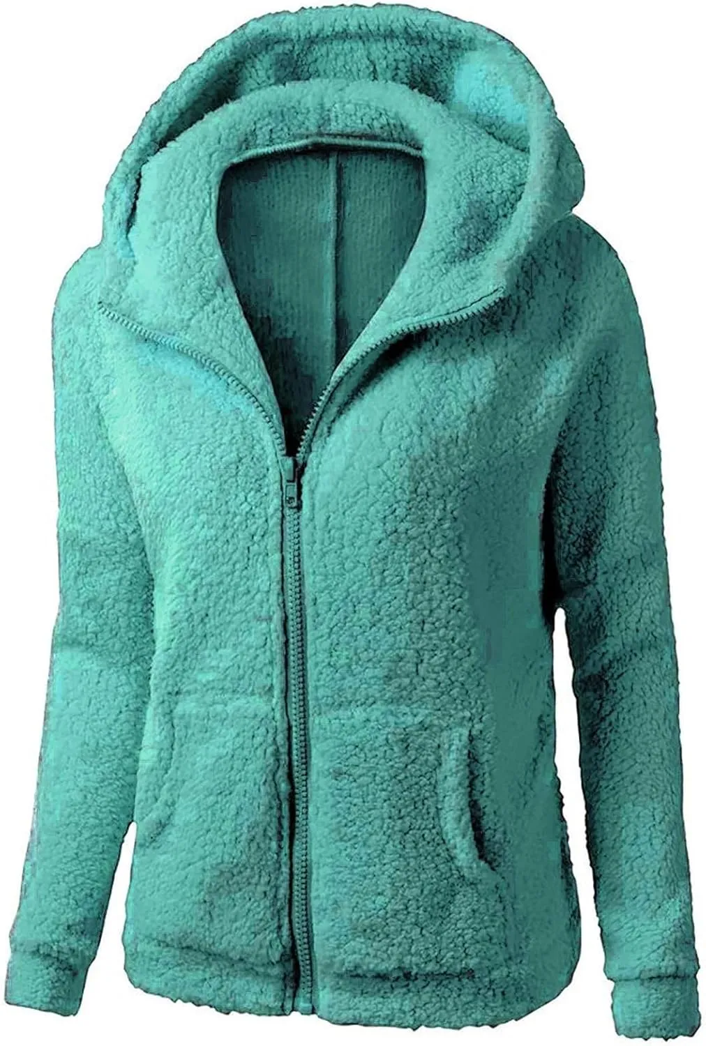 Sherpa Jacket Women Zip Up Hoodies Lightweight Fleece Lined Fall Winter Coats Comfy Warm Sherpa Jackets with Pocket