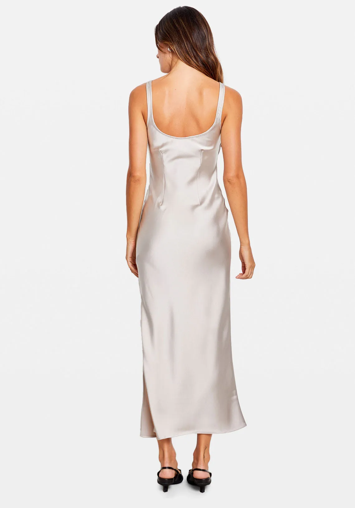 SUNNA DRESS WARM SILVER
