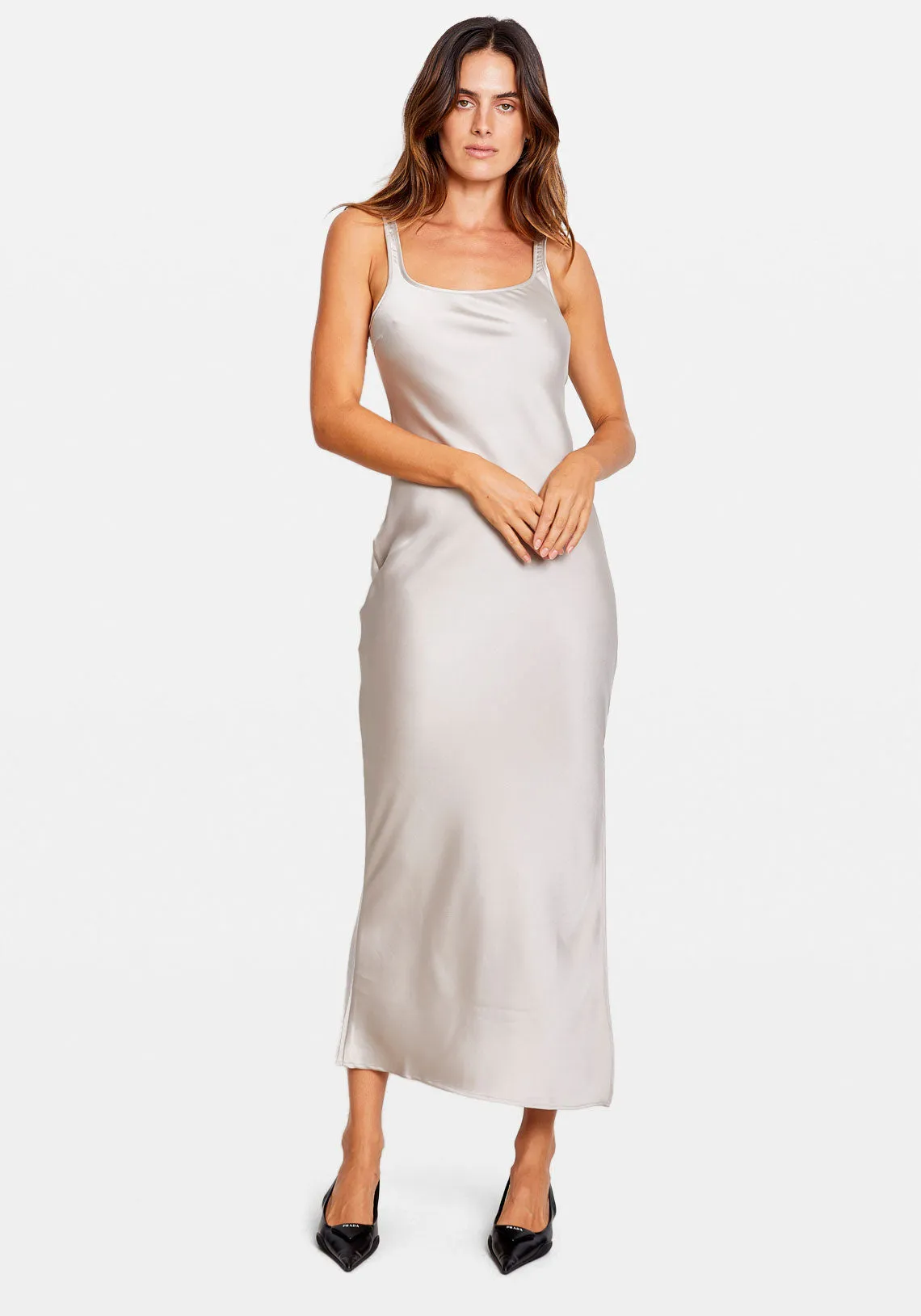 SUNNA DRESS WARM SILVER