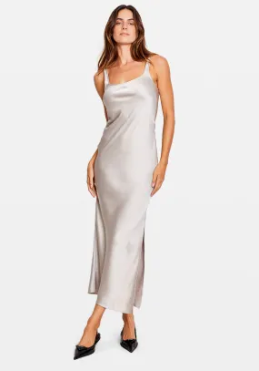 SUNNA DRESS WARM SILVER
