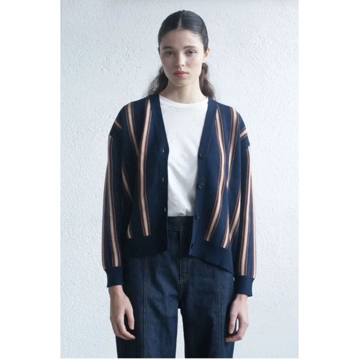 The Tiny Big Sister - Ines striped cardigan - navy