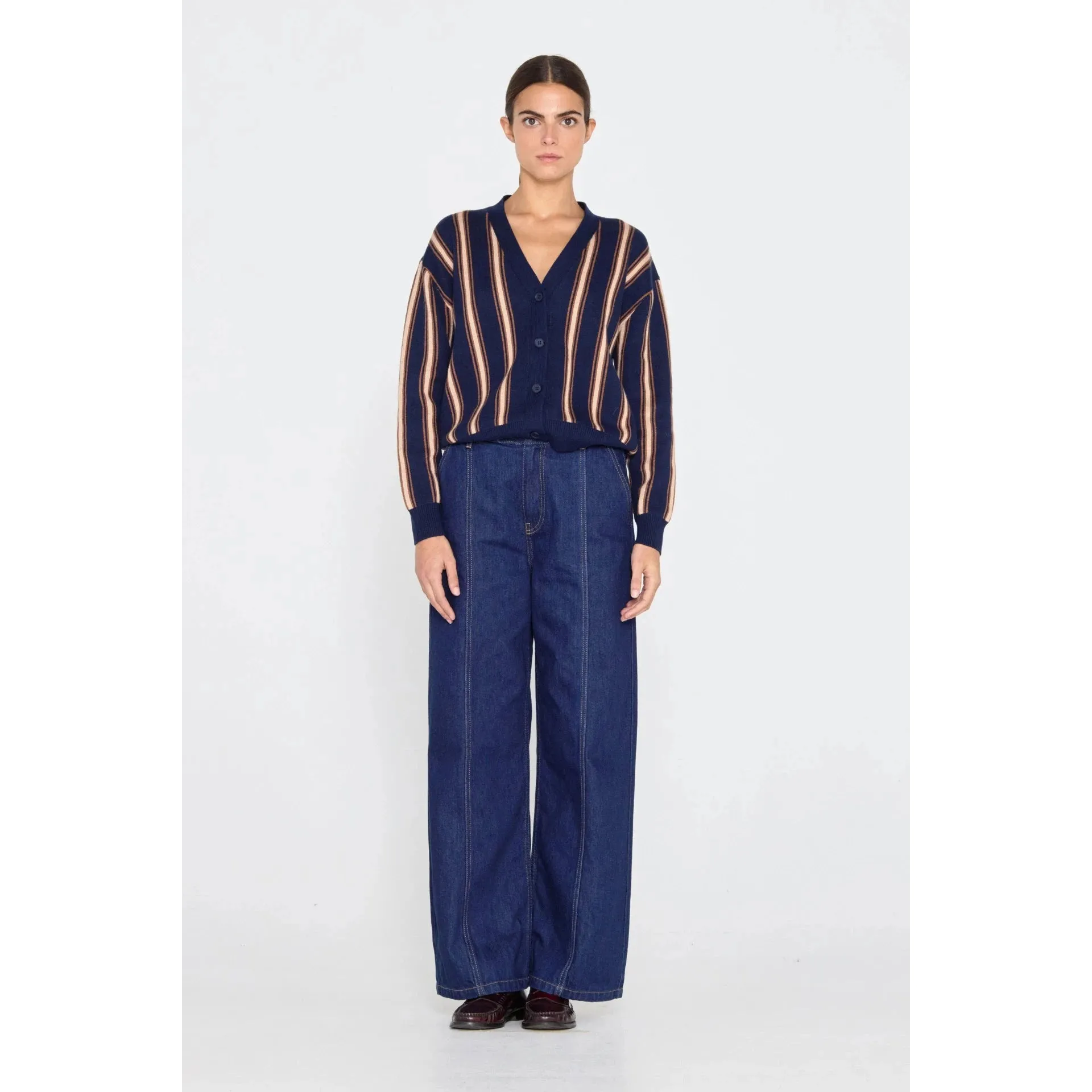 The Tiny Big Sister - Ines striped cardigan - navy