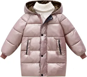 Toddler Boys Girls Winter Coat Puffer Down Jacket Windproof Jacket Hooded Outwear Children's Thick Padded Coat