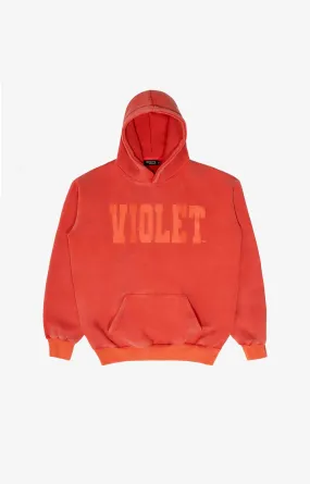 Violet David Enth x Violet Logo Hoodie, Fire Red