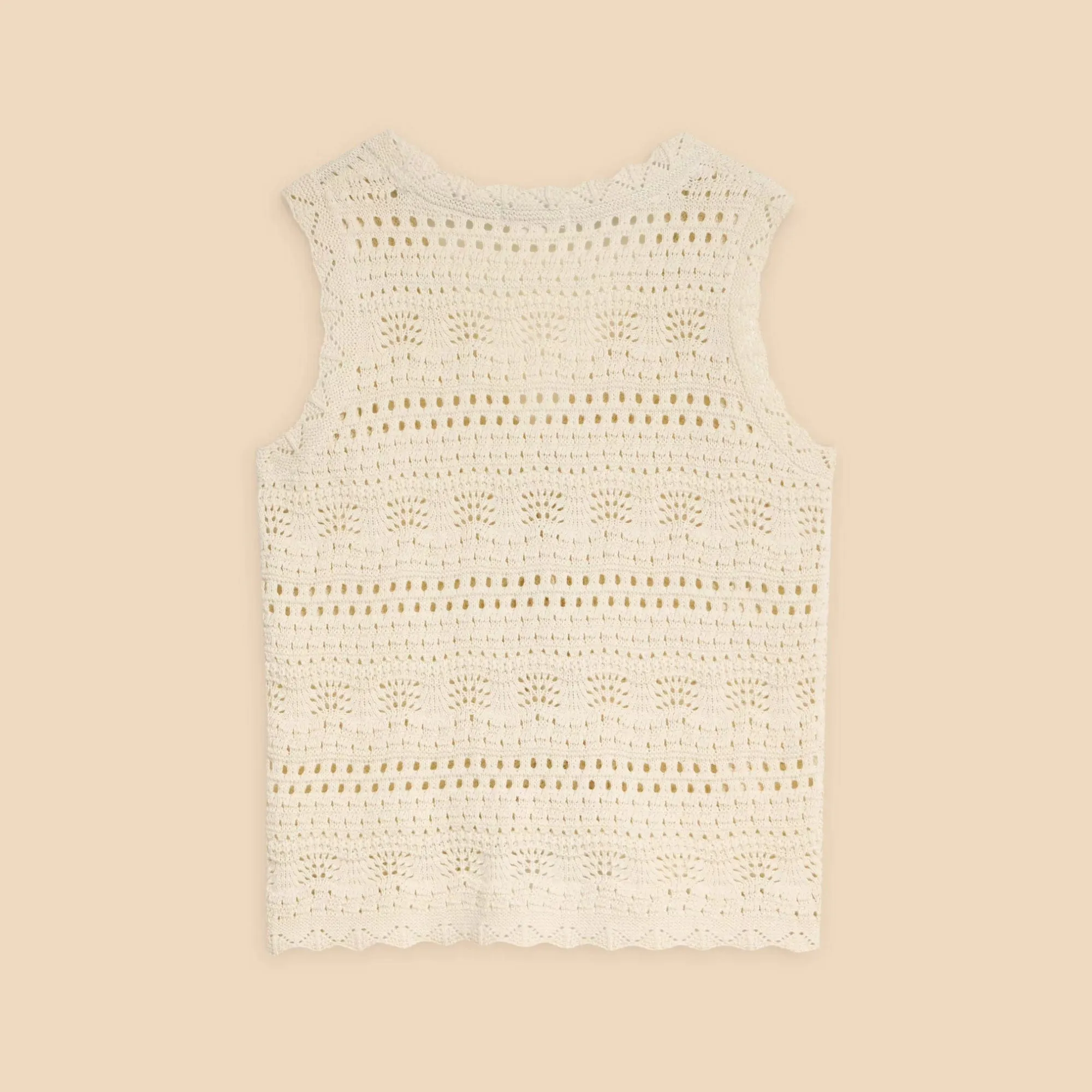 White Stuff Pippa Waistcoat in Natural White