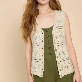 White Stuff Pippa Waistcoat in Natural White