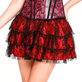 Women Lace Patchwork Mini Pleated Skirts Christmas Lace Up Ruffle Short Skirts Harajuku Goth Skirt Y2k Underskirt