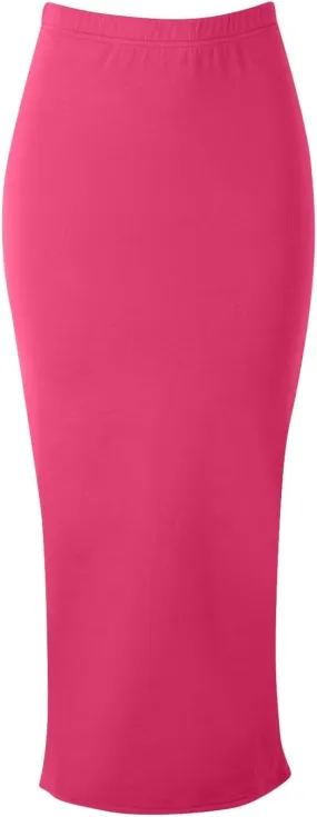 Women's Casual Elastic High Waisted Split Bodycon Long Skirt Trendy Solid Color Sexy Business Wrap Pencil Maxi Skirts