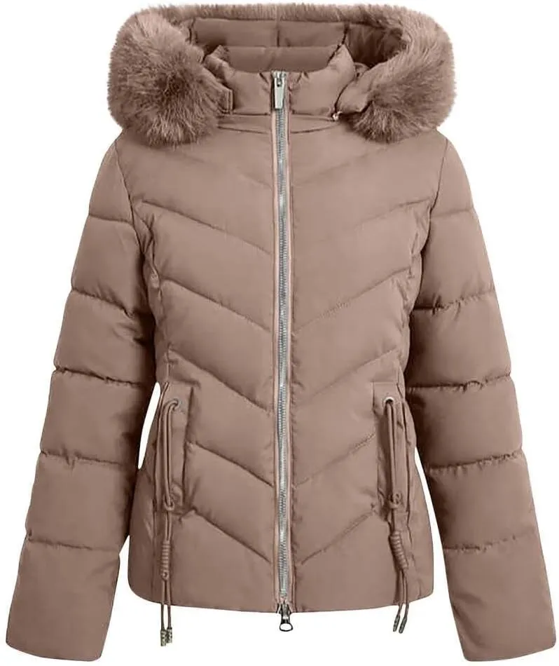 Women's Down Jacket Winter Mid Lenght Down Puffer Coats Ladies Lightweight Jackets Woman Hooded Thick Warm Parka
