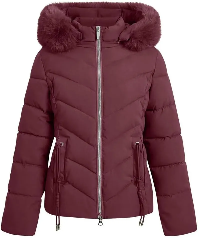 Women's Down Jacket Winter Mid Lenght Down Puffer Coats Ladies Lightweight Jackets Woman Hooded Thick Warm Parka