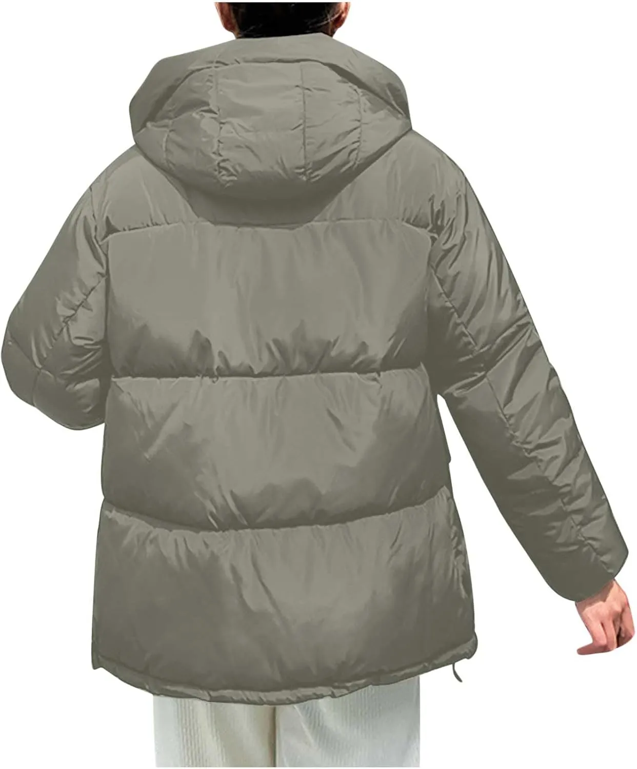 Women's Winter Thickened Padded Warm Down Coat Jacket Quilted Hooded Puffer jacket Oversized 2024 Trendy Parka Outerwear