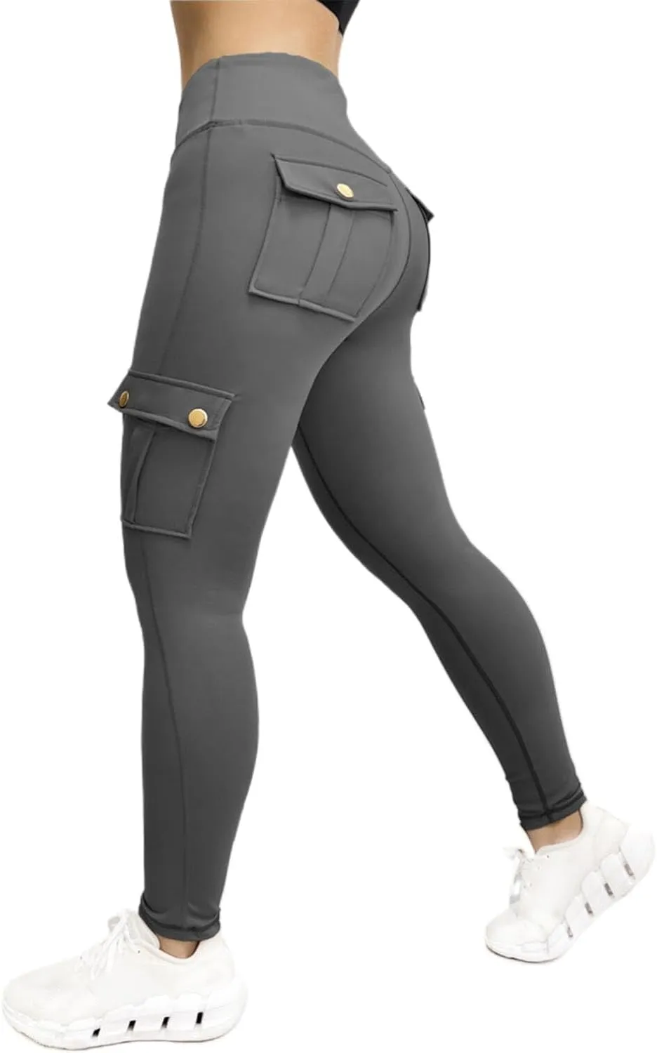 Workout Sets for Women High Hip Waist Biker Fitness Yoga Wrinkled Pants Yoga Pants Leggings for Women Tummy Control
